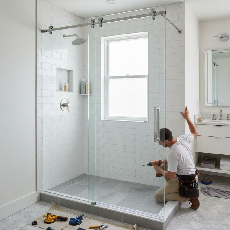 Bathroom Glass Installation