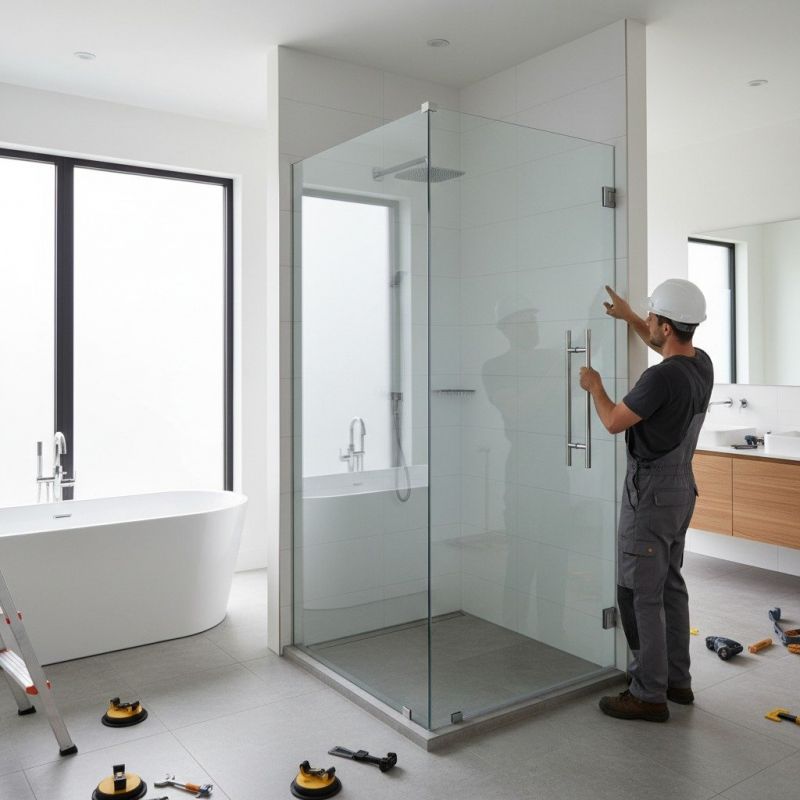 Bathroom Glass Installation