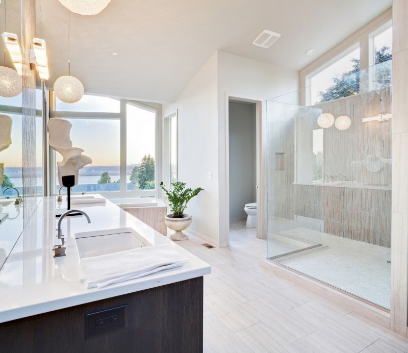 Products For Bathroom Glass Installations in use